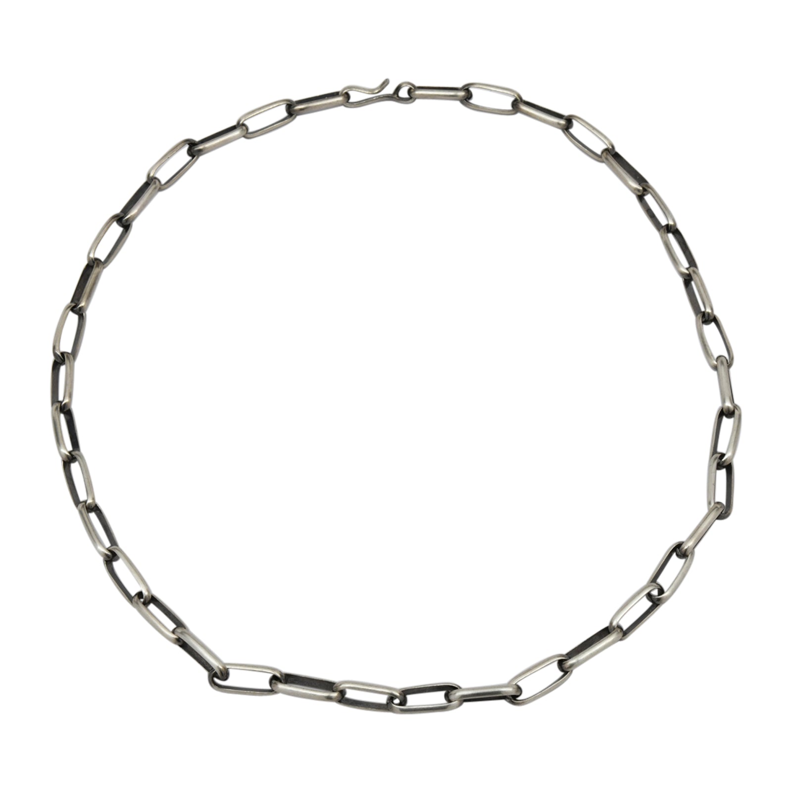 Sally Shirley Sterling Silver Navajo 12 gauge Half Round Plain Handmade  Chain. Available from 18