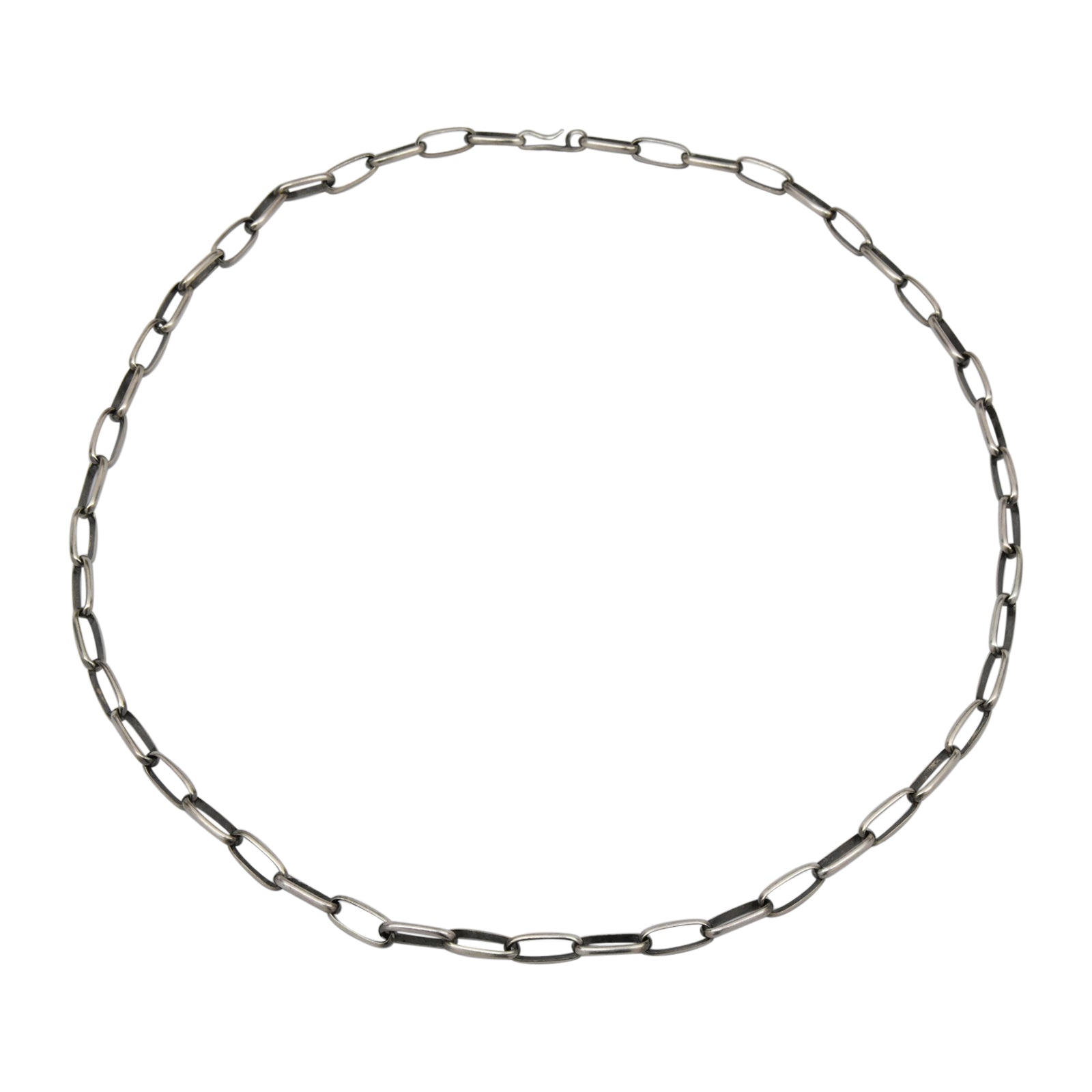 Sally Shirley Sterling Silver Navajo 13 gauge Half Round Plain Handmade  Chain. Available from 24