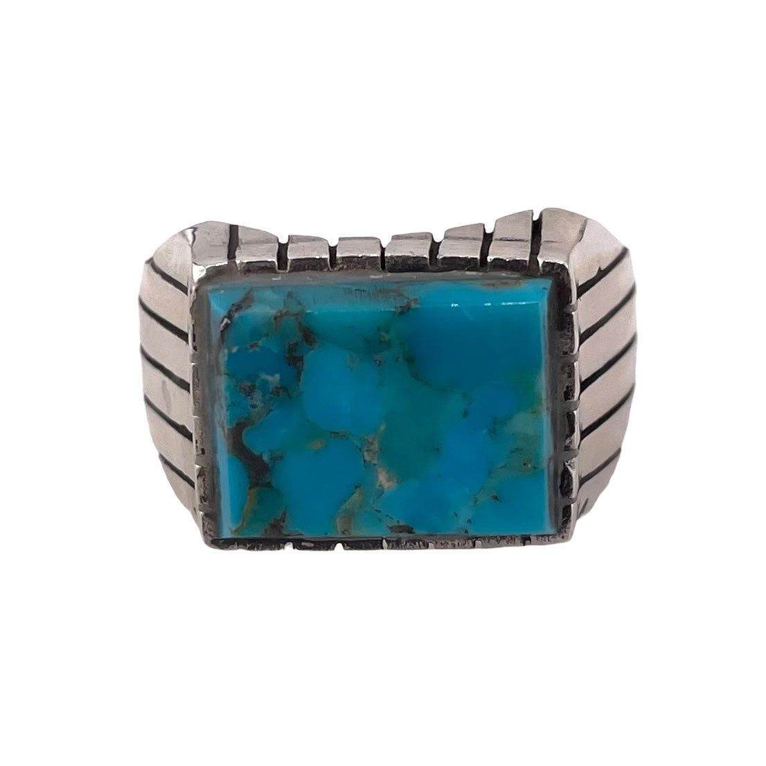 Turquoise Stone Ring Sterling Silver