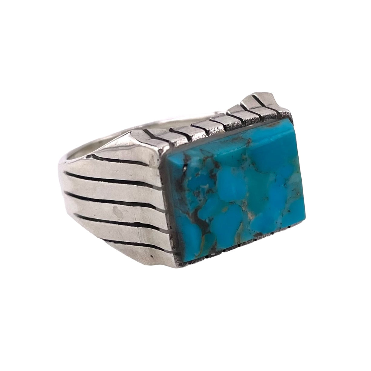 Turquoise Stone Ring Sterling Silver