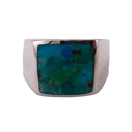 Turquoise Stone Ring Sterling Silver