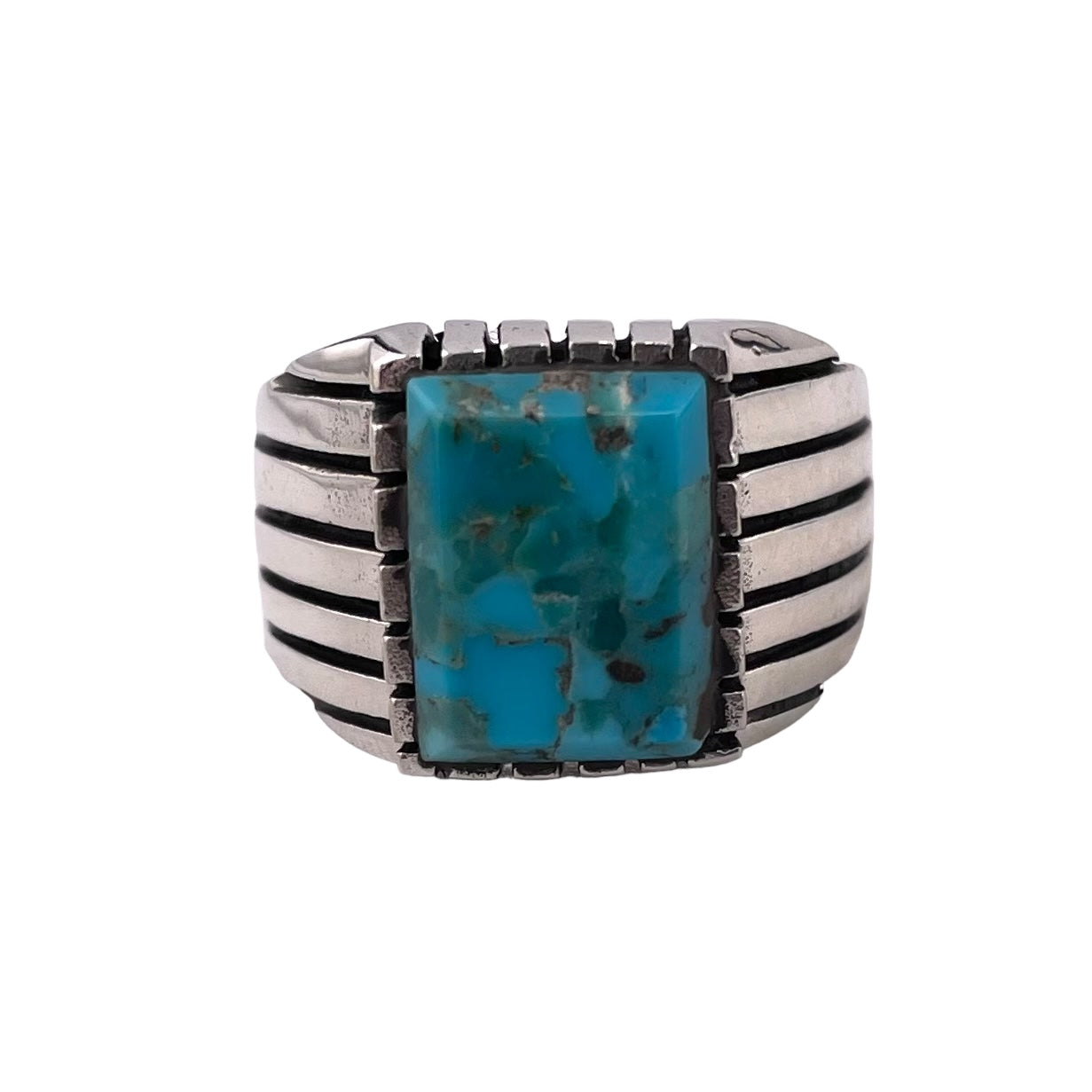 Turquoise Stone Ring Sterling Silver