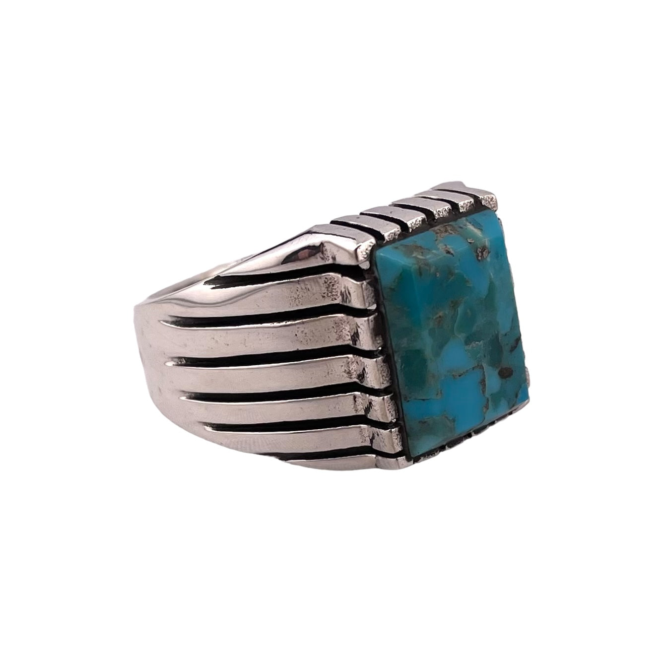 Turquoise Stone Ring Sterling Silver