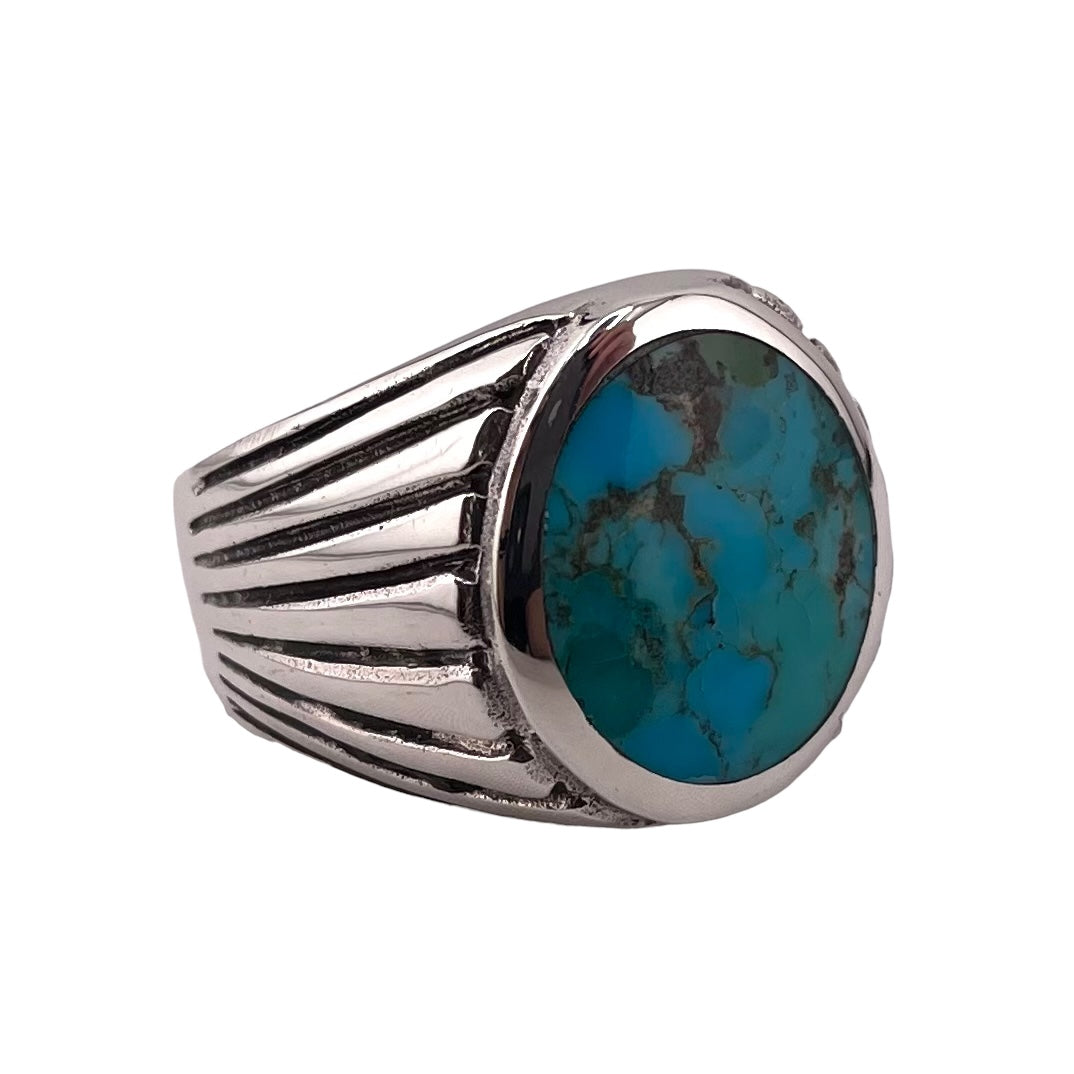 Turquoise Stone Ring Sterling Silver