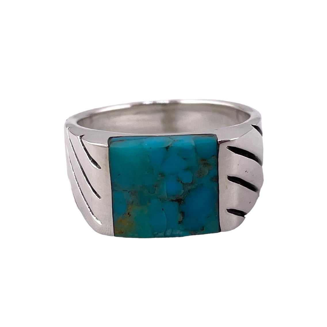 Turquoise Stone Ring Sterling Silver