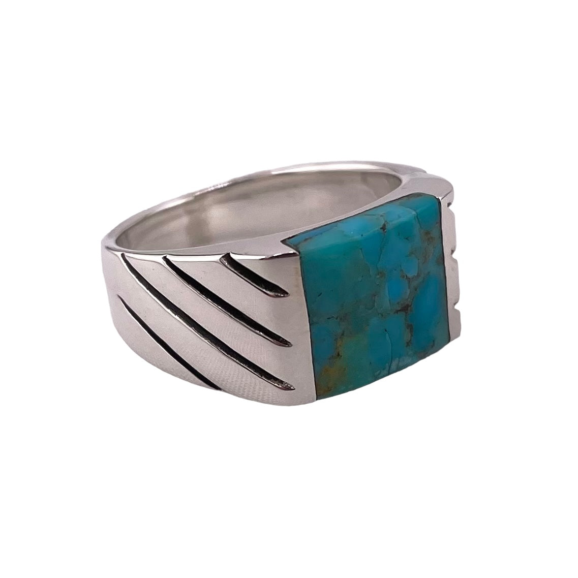 Turquoise Stone Ring Sterling Silver