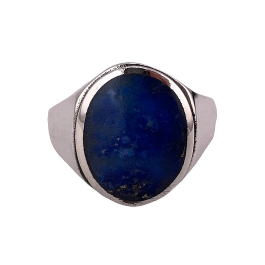 Lapis Stone Ring Sterling Silver