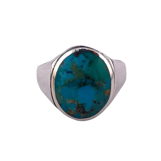 Turquoise Stone Ring Sterling Silver