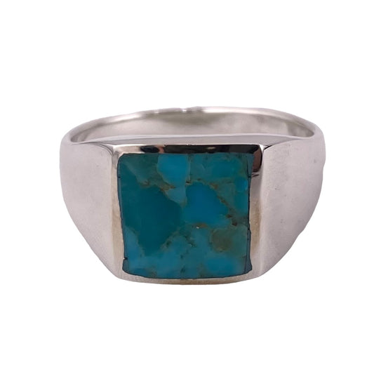 Turquoise Stone Ring Sterling Silver