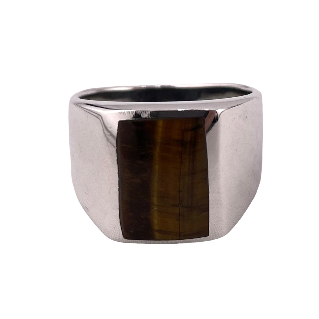 Tiger Eye Stone Ring Sterling Silver