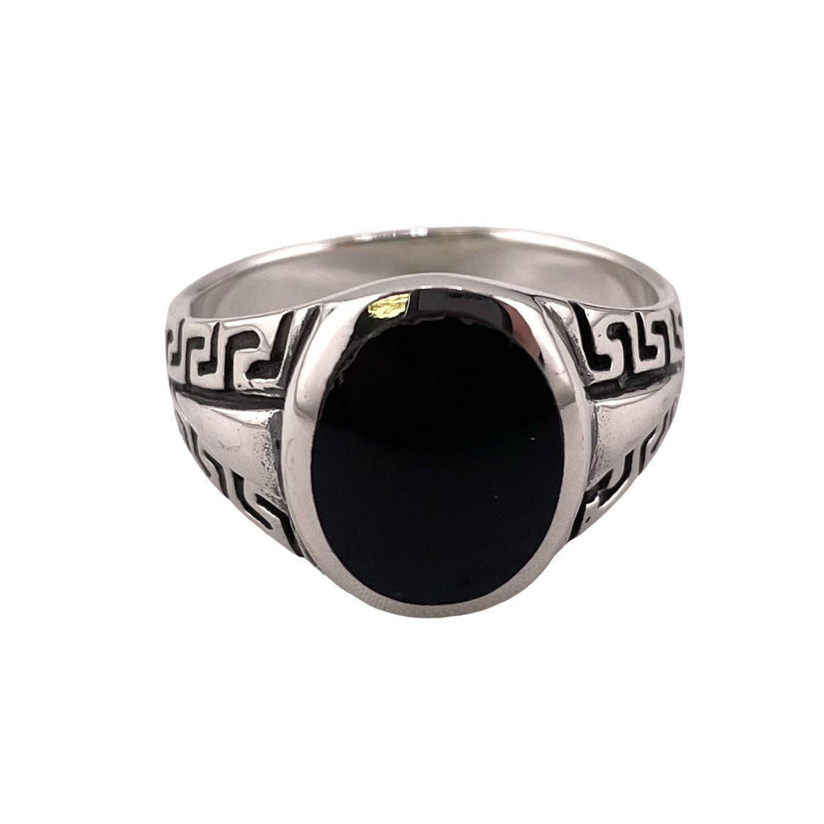 Black Onyx Stone Ring Sterling Silver