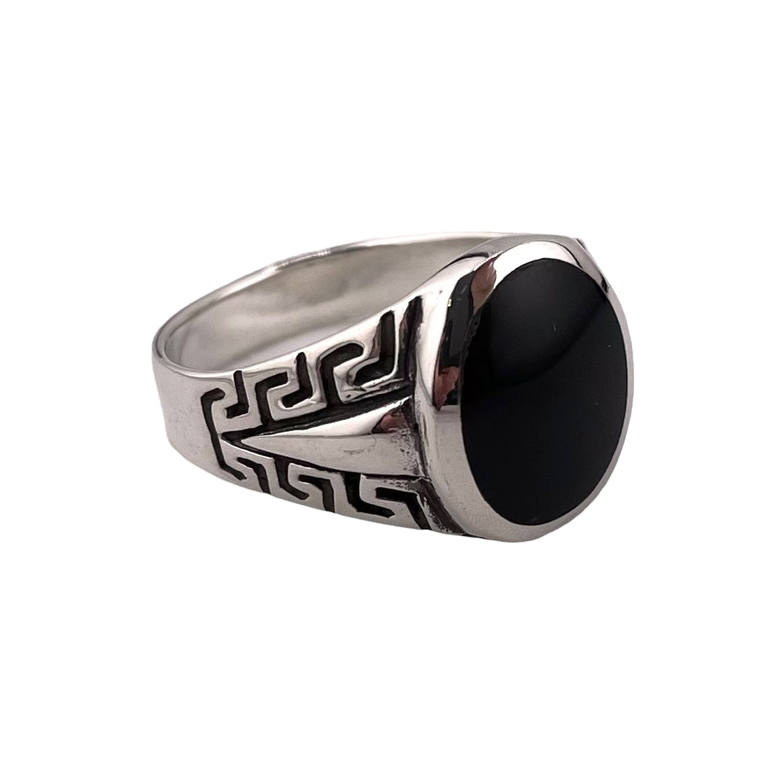 Black Onyx Stone Ring Sterling Silver