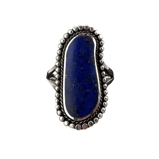 Lapis Stone Ring Sterling Silver