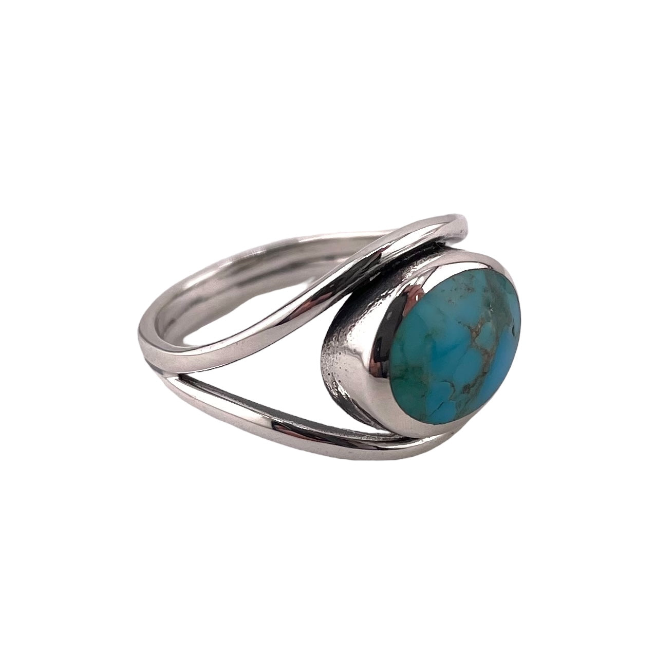 Turquoise Stone Ring Sterling Silver