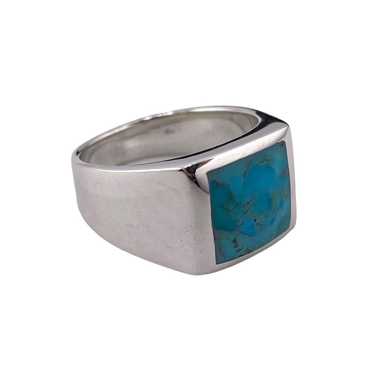 Turquoise Stone Ring Sterling Silver