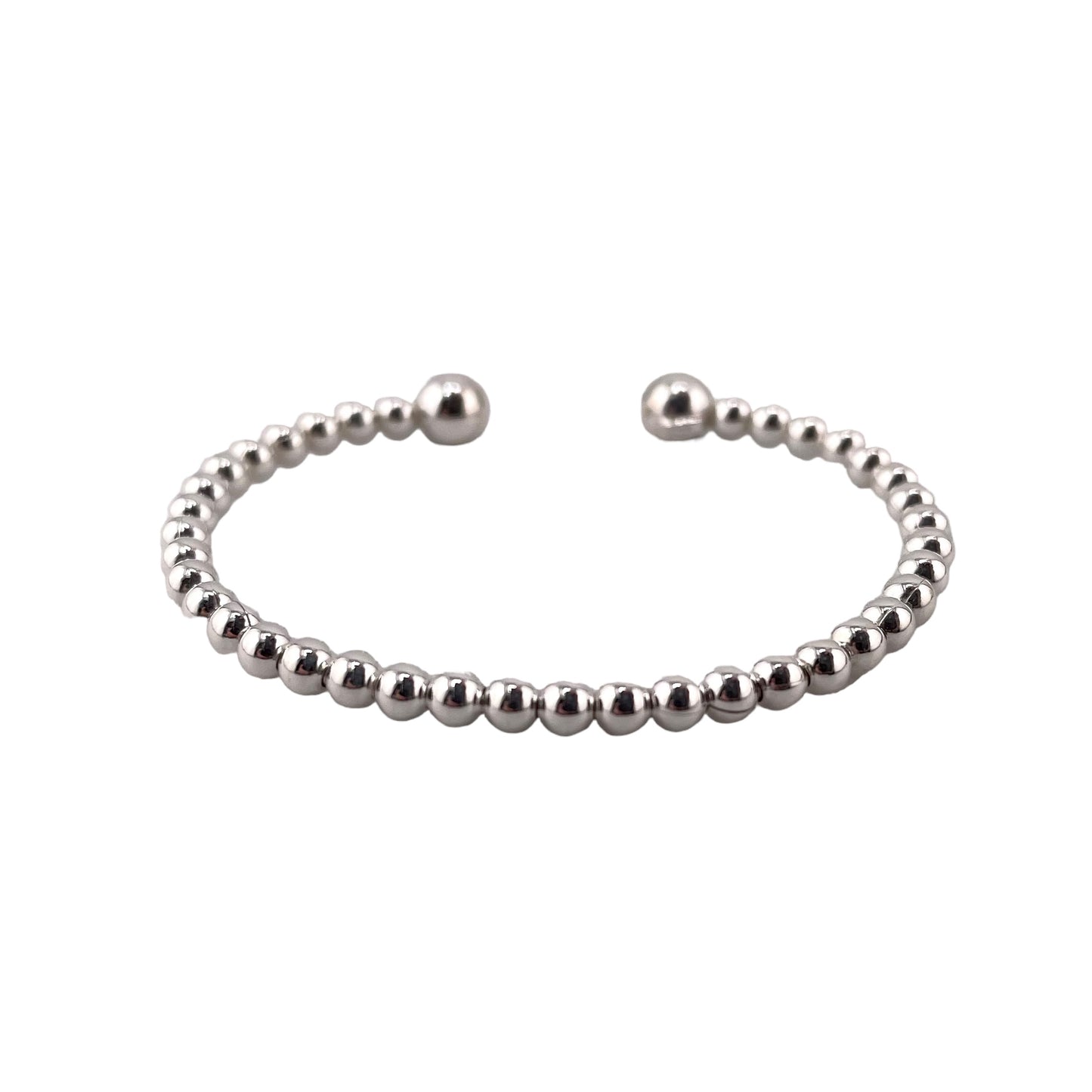 Bead 3mm Baby Cuff Bracelet Sterling Silver