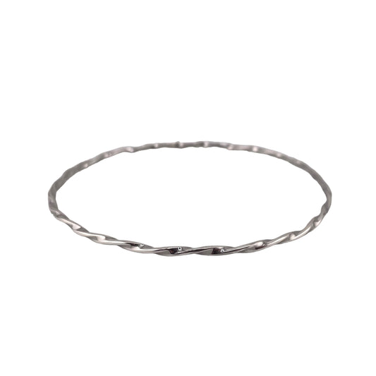 Twisted Rope 2mm x 68mm Bangle Bracelet Sterling Silver