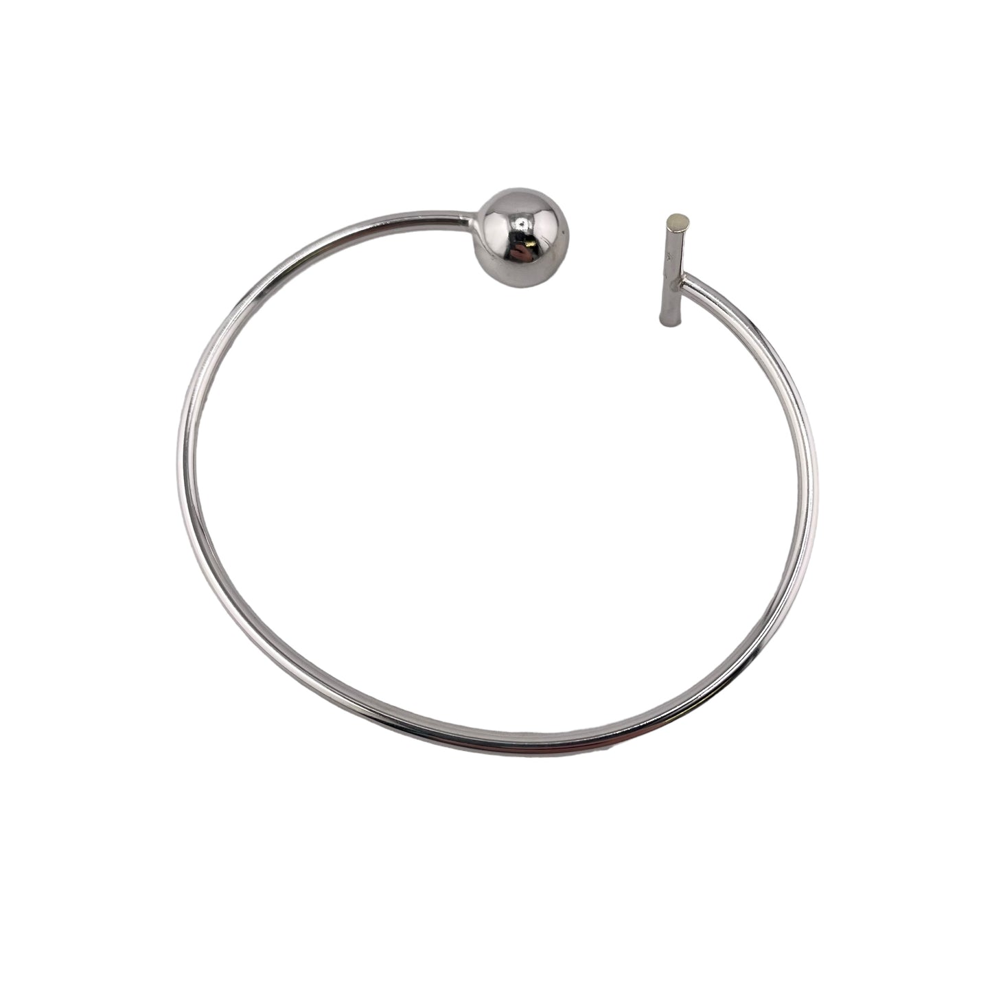 Bead Dash Cuff Bracelet Sterling Silver