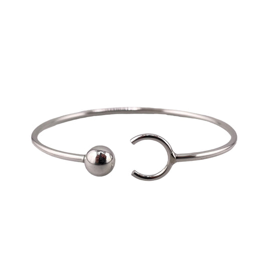 Bead Cuff Bracelet Sterling Silver