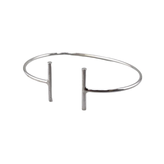 Double Stick Cuff Bracelet Sterling Silver