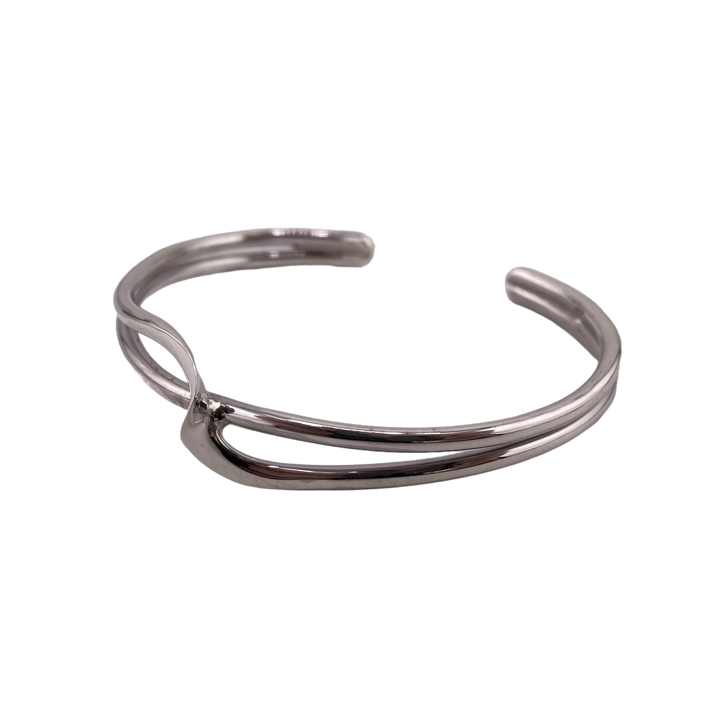 Wave Cuff Bracelet Sterling Silver