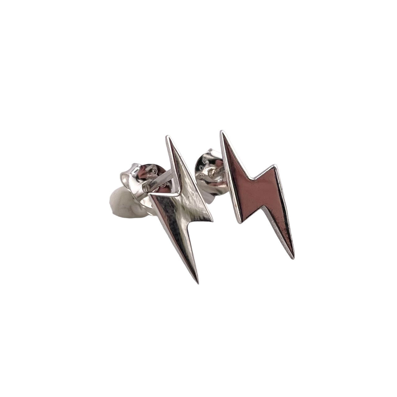 Lightning Bolt Post Earrings Sterling Silver