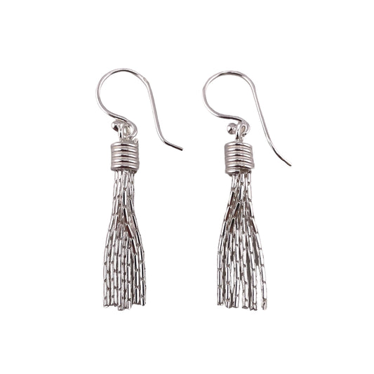 Tassel Dangle Earrings Sterling Silver