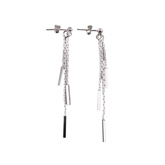 Tassel Dangle Earrings Sterling Silver