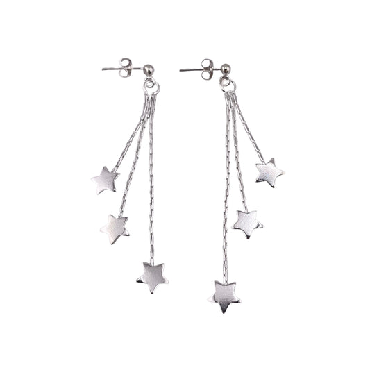 Star Dangle Earrings Sterling Silver