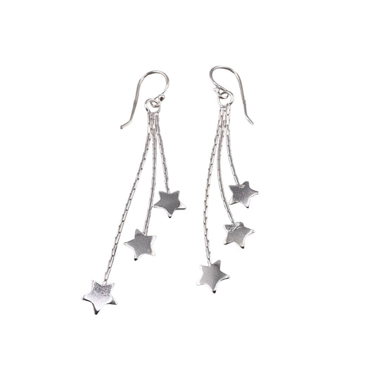 Star Dangle Earrings Sterling Silver