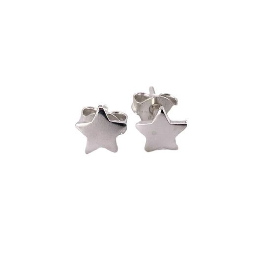 Star Post Earrings Sterling Silver