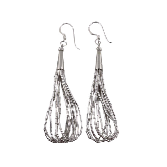 Liquid Silver 7-Strand Earrings Sterling Silver