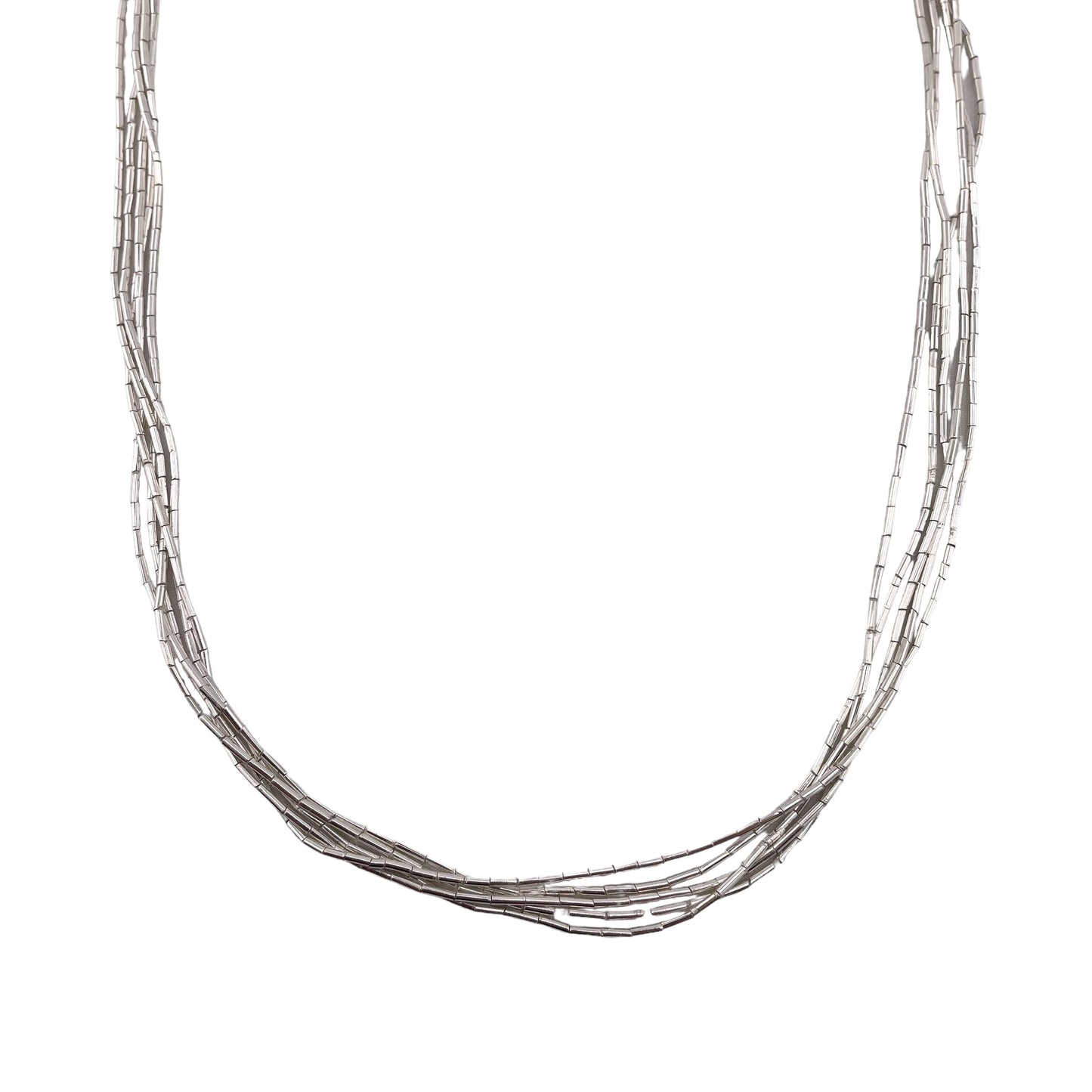 Liquid Silver 5-Strand 18" Necklace Sterling Silver