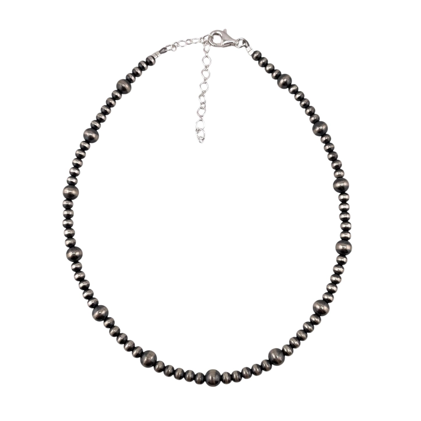 Desert Pearl Mixed Bead Necklace Sterling Silver. Available in 14" or 18"