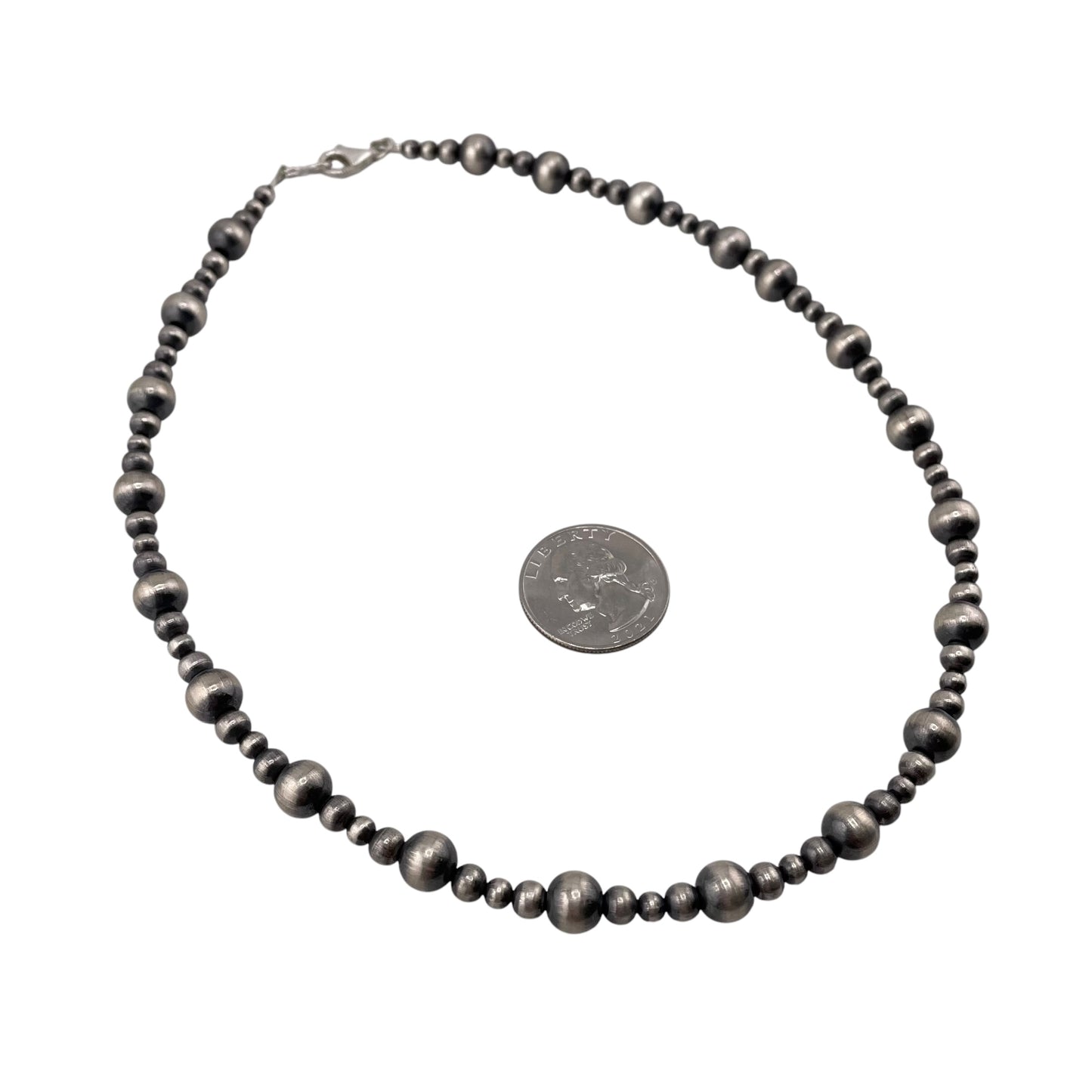 Desert Pearl Mixed Bead Necklace Sterling Silver