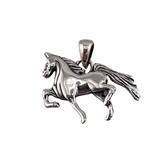 Horse Bronco Pendant Small Sterling Silver