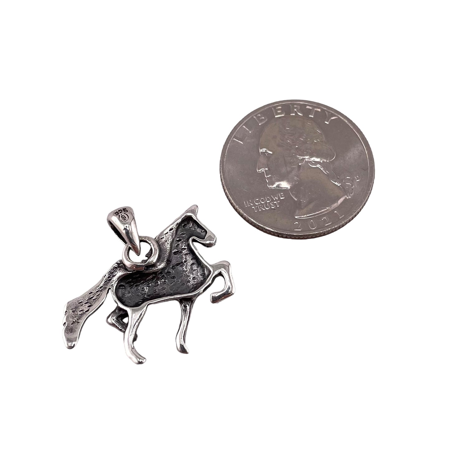 Horse Bronco Pendant Small Sterling Silver