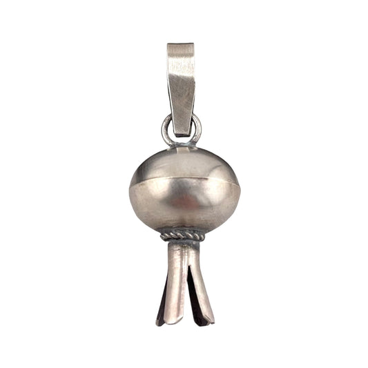 Monica Smith Roped Blossom Pendant Navajo Sterling Silver