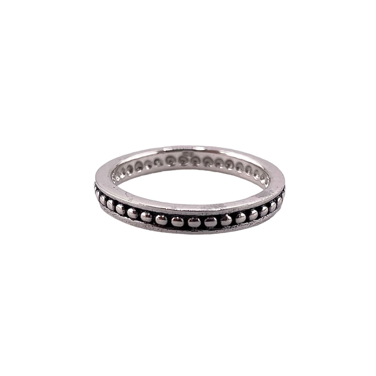 Ball Dot 1 Row Band Ring Sterling Silver