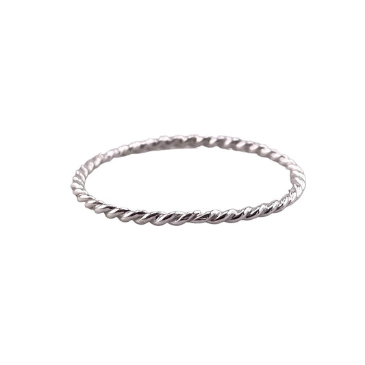 Twist 1.3mm Band Ring Sterling Silver