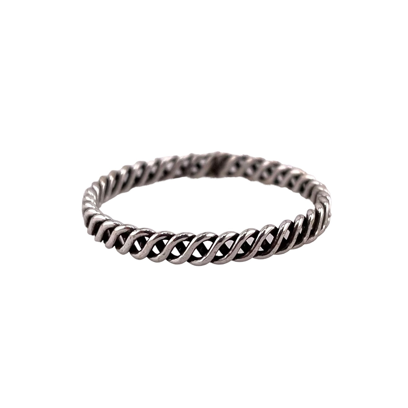 Rope 2mm Band Ring Sterling Silver