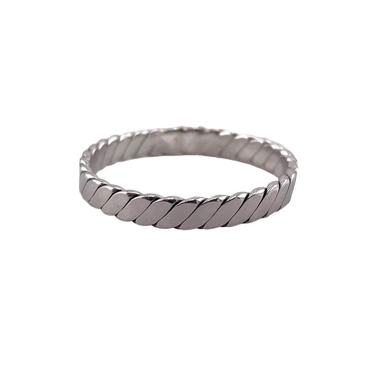 Rope 3mm Band Ring Sterling Silver