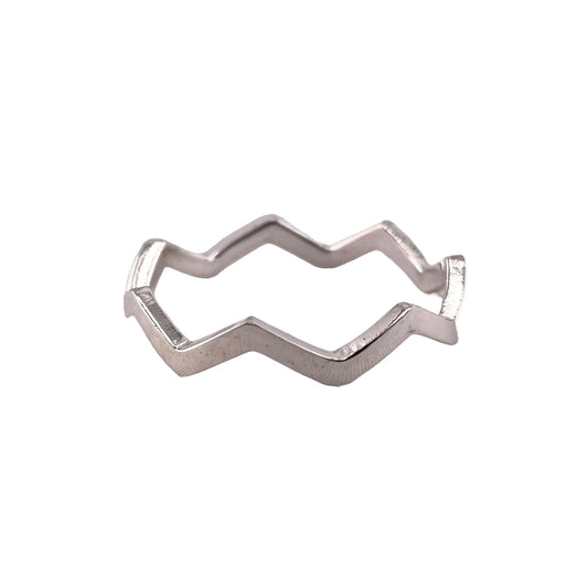 Linear Pattern 4mm Band Ring Sterling Silver