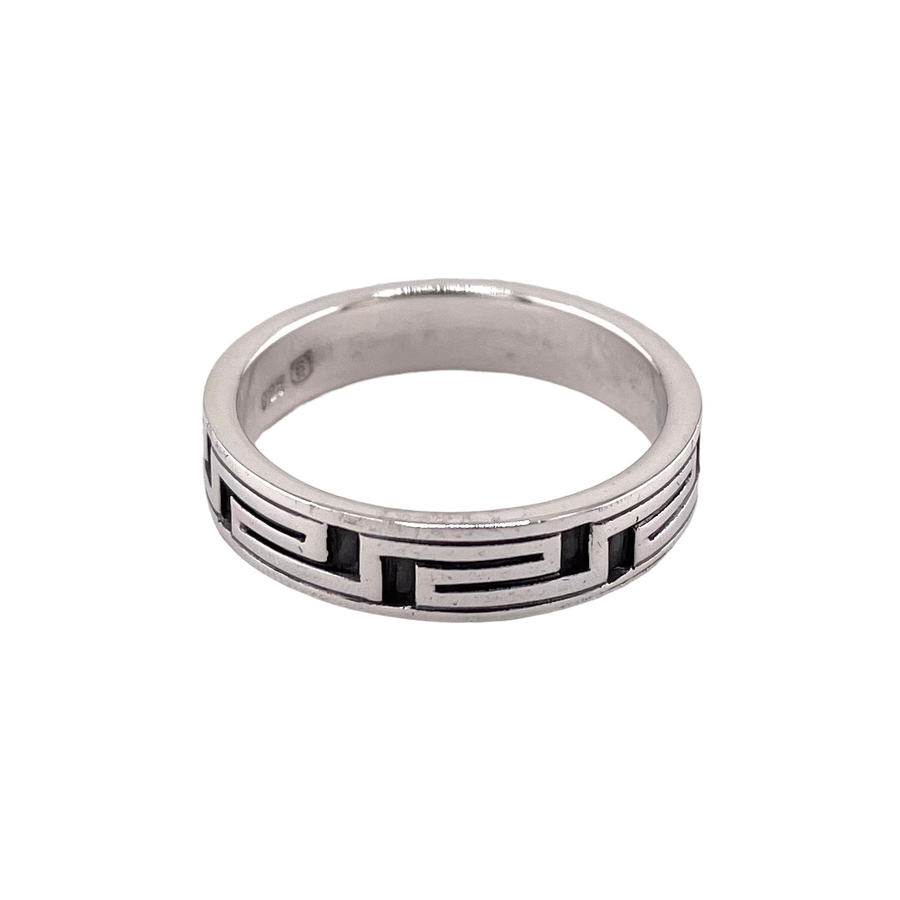 Greek Key 5mm Band Ring Sterling Silver