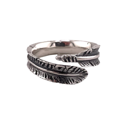 Feather Wrap Ring Sterling Silver