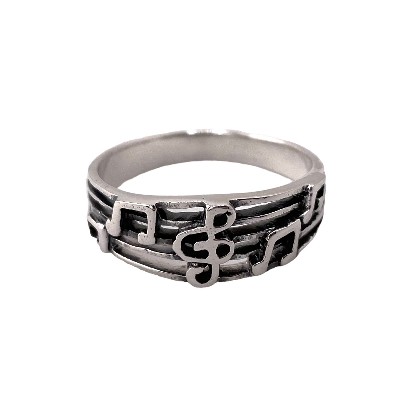 Music Note Ring Sterling Silver