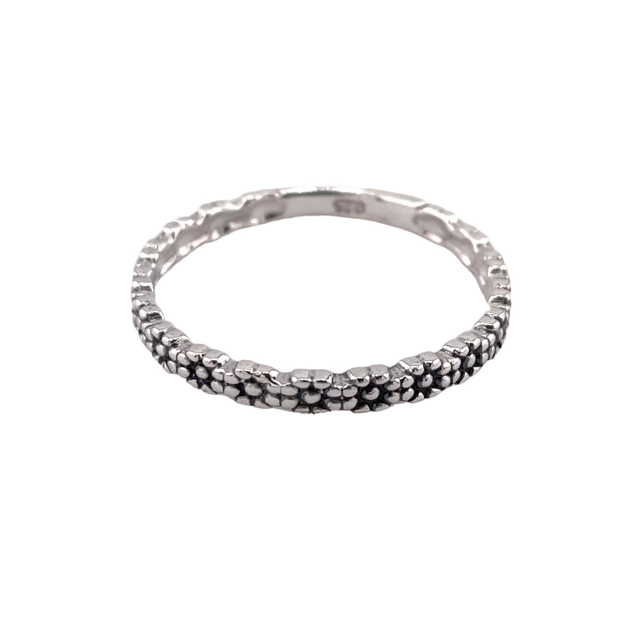 Sunflower 2.5mm Band Ring Sterling Silver