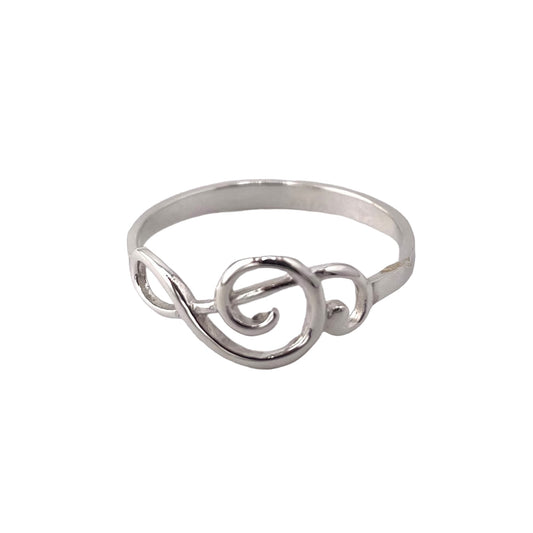 Music Note Ring Sterling Silver