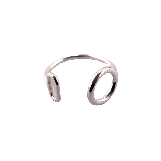 Geometric Open Ring Sterling Silver