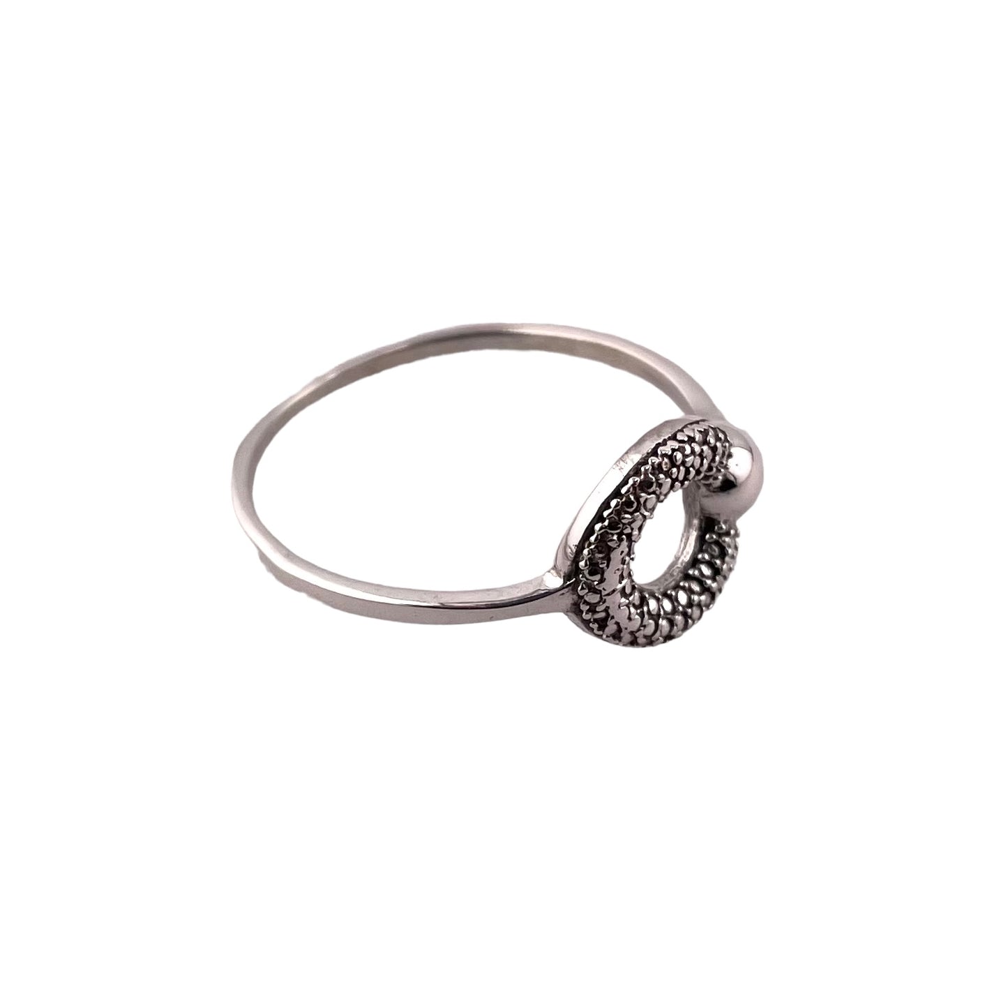 Pave Eternity Ring Sterling Silver